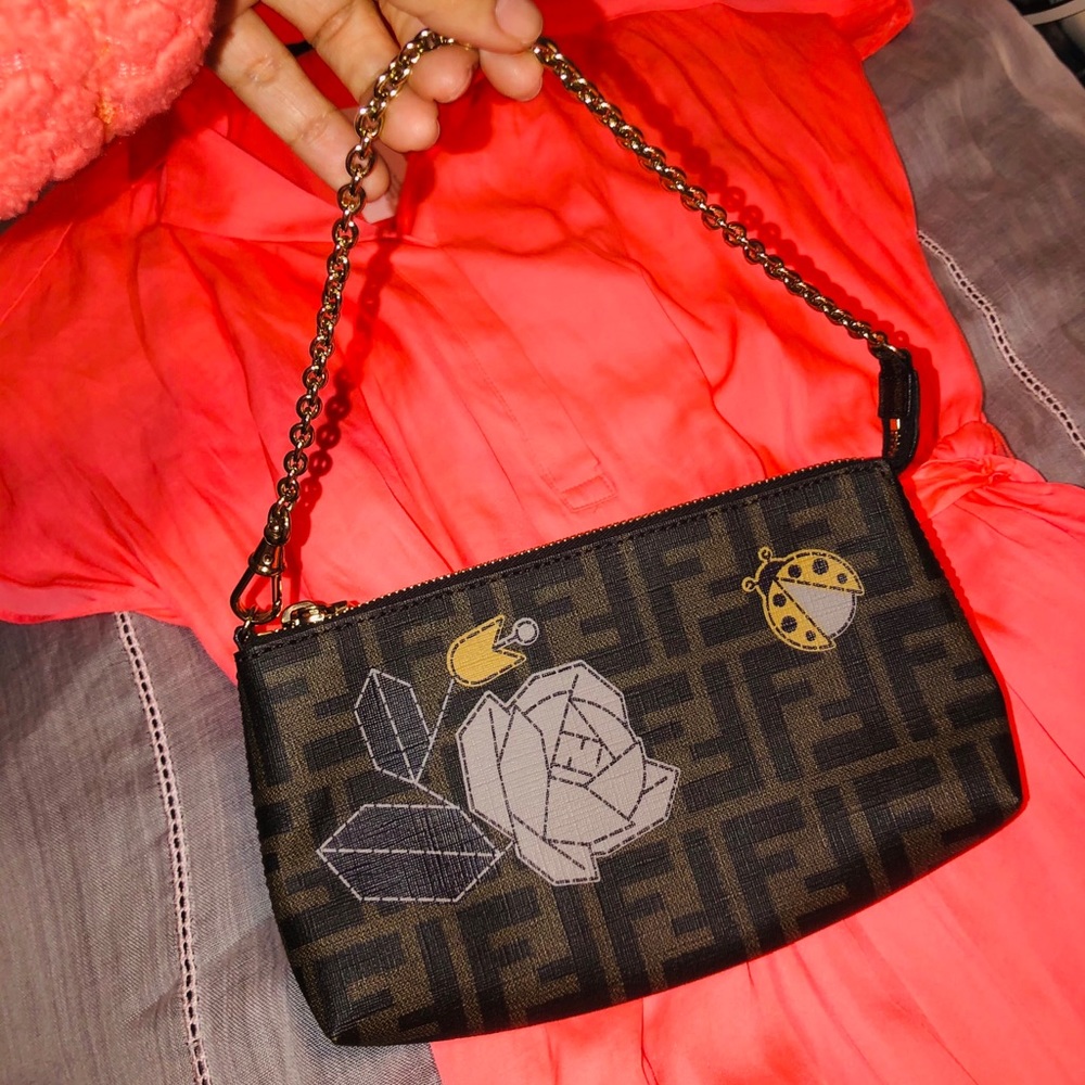 Authentic Fendi zucca pochette